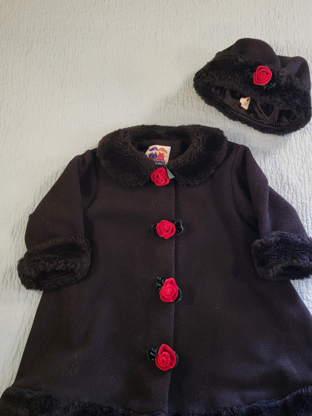 Pete's Partner "A Good Lad Company" Girl 2T Dress Coat With Matching Hat